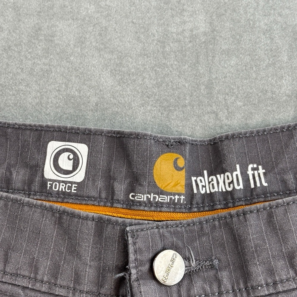 Carhartt Force Tappen Cargo Pant Grey Comfort‎ Y2K Relaxed Fit 101148 Men 36x30 - Picture 13 of 14